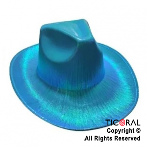 SOMBRERO COWBOY TORNASOLADO CELESTE x 1